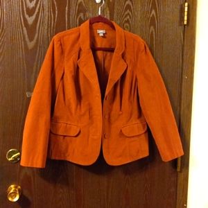 J Jill brushed demin fitted blazer. Rust size 14
